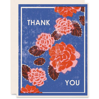 Heartell Press Red Peonies Thank You Card