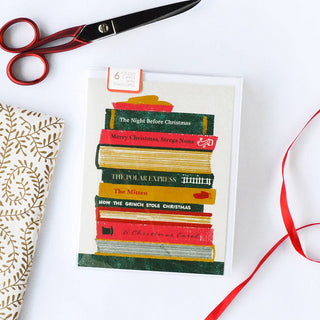 Heartell Press Stack of Christmas Books Holiday Card Boxed Set of Six