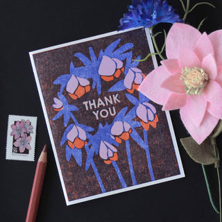 Heartell Press Winter Roses Thank You Card