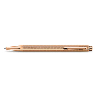 Caran d'Ache Rose Gilded Ecridor Chevron Ballpoint Pen